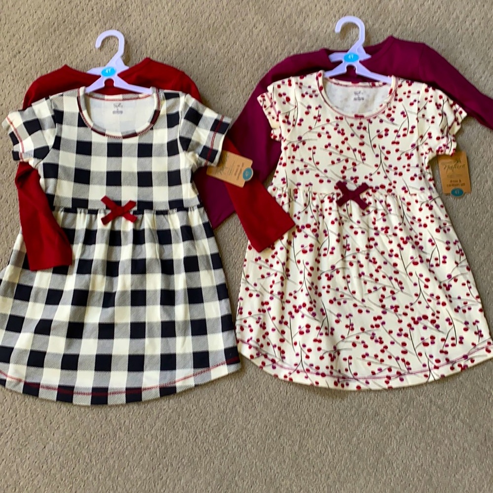 Girls 4T dress and cardigans. New with tags.